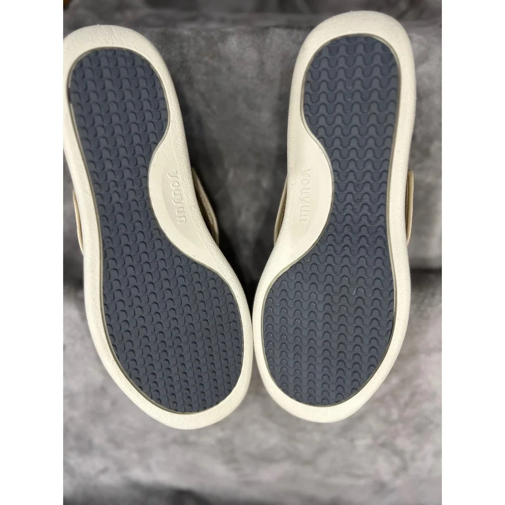Youyun Mens 12 Beige Mesh Slip On Walking Shoes Memory Foam Comfort Sneaker